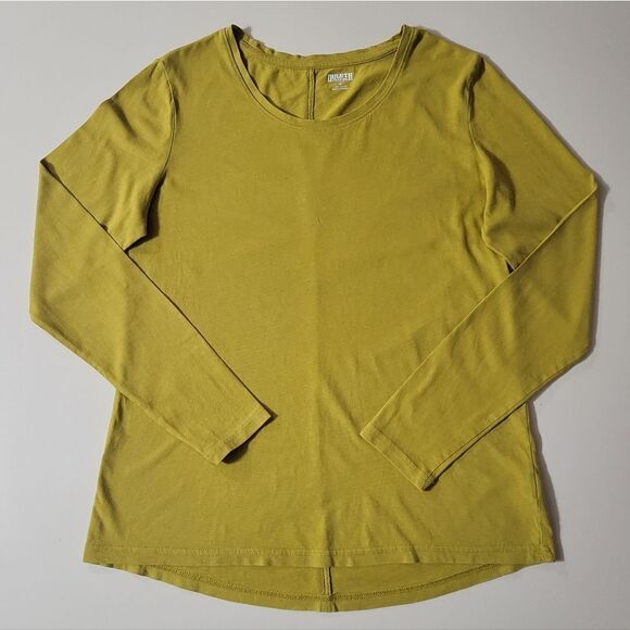Duluth Trading Co. Women's Lemon Gold Longtail T® Scoopneck Long-Sleeve Top - Picture 2 of 12